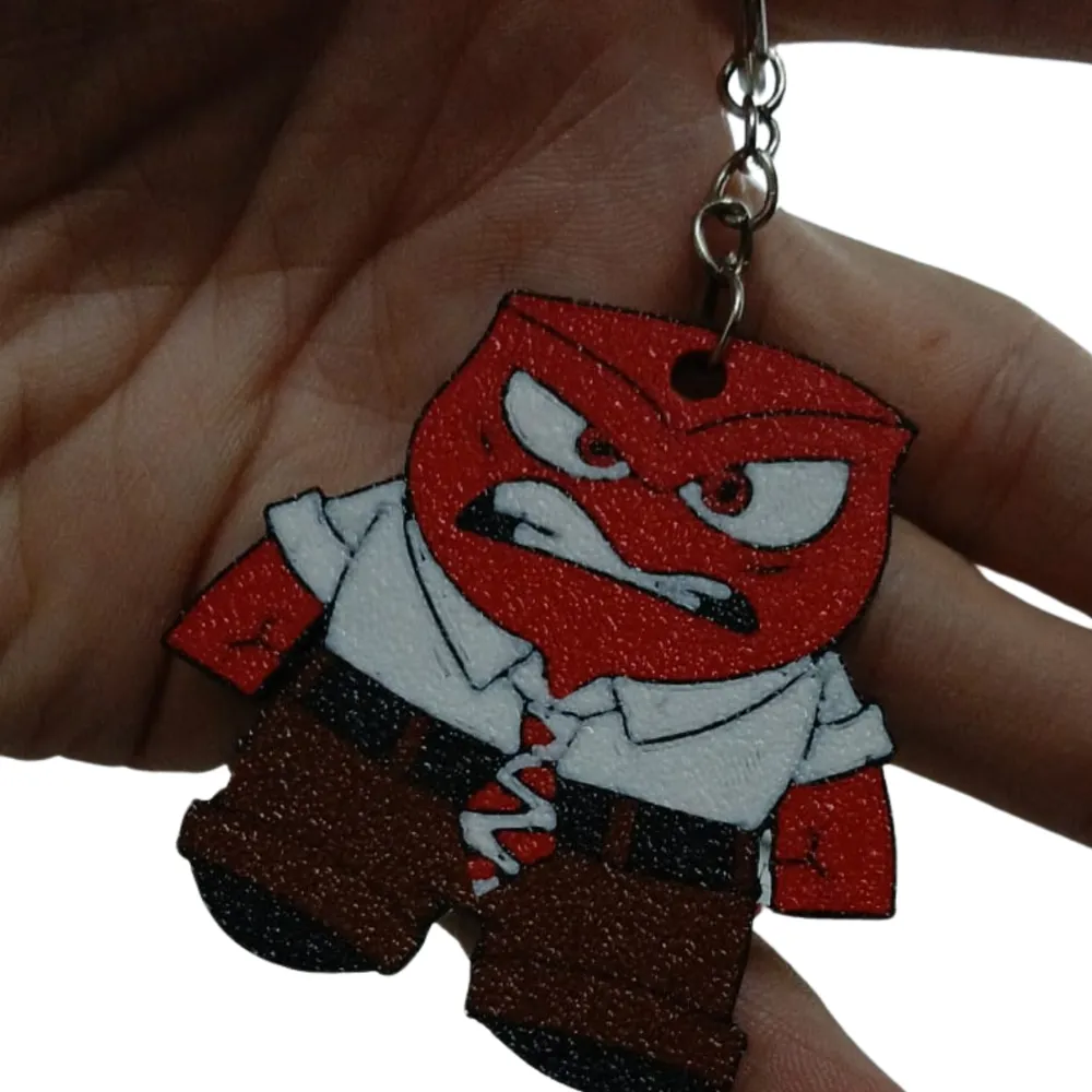 Anger Keychain - Inside Out - Free 3D Print Model - MakerWorld