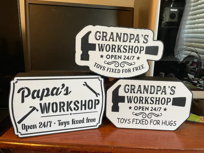 Workshop ligtbox/signs