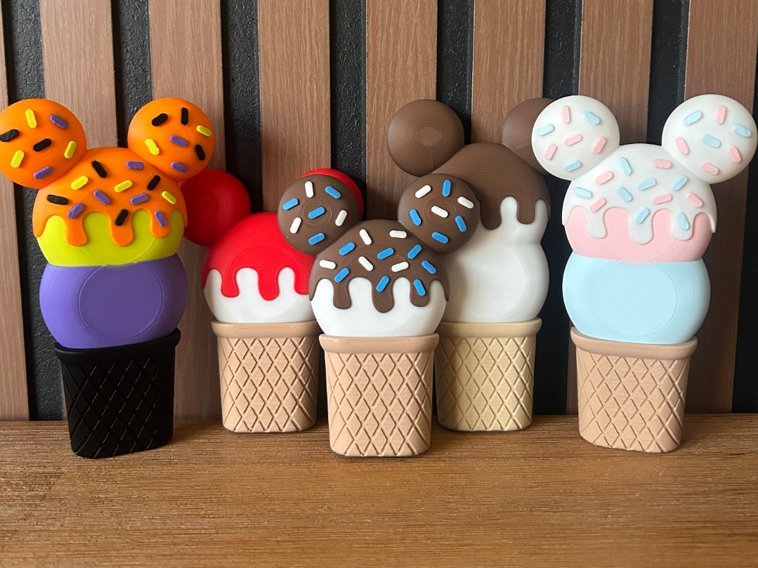 Mickey Ice Cream Cone Magnet - 1