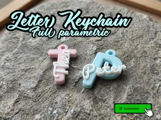Letter Keychain Generator - Full parametric