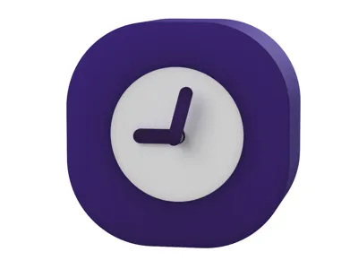3D Android-Inspired Clock Model desktop