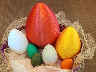 Customizable Egg Shaped Threaded Container