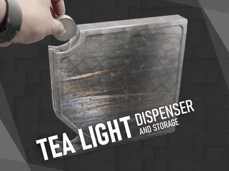 Tea Light Dispenser + Storage | 2 Sizes | 4 Styles