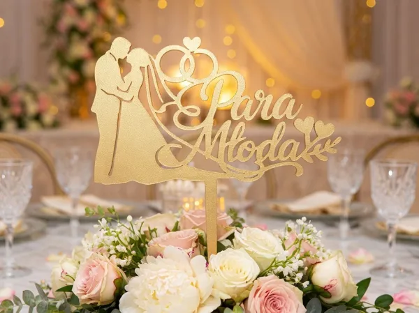 Topper de gâteau couple de mariés