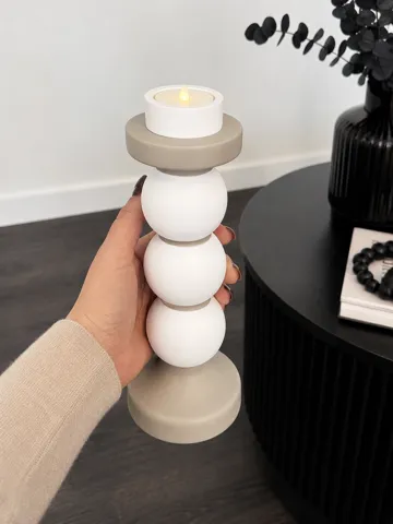 Accesorio de iluminación decorativa: Simple Modern Tall Sphere Bubble Candle Holder — vista de referencia 3