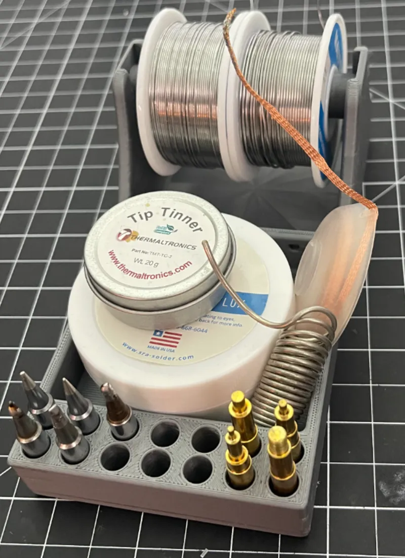 Solder and tip caddy