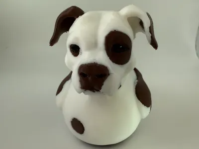 Brown & White Pitbull Duck 