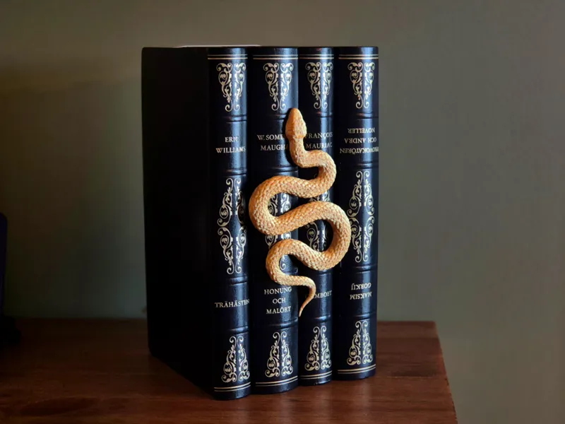 Snake Bookshelf Insert Decor