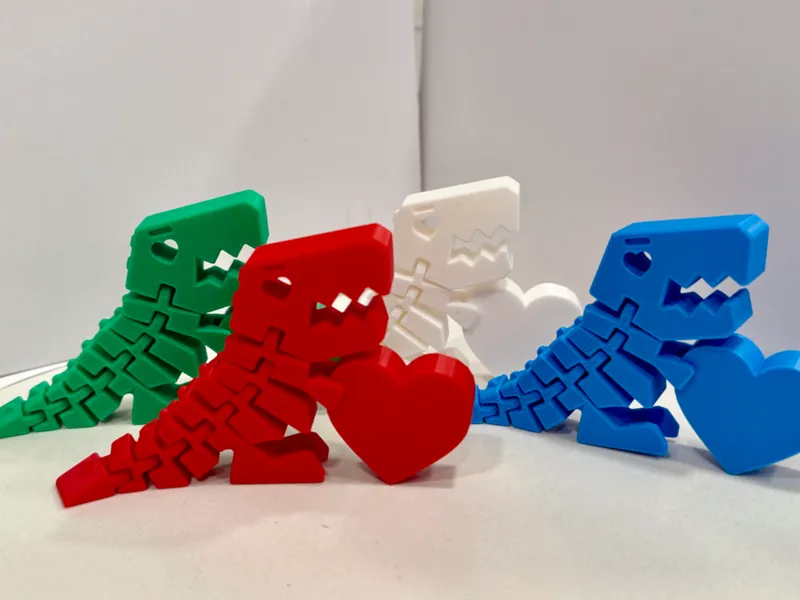 flexi rex Valentine's Day desk toy 