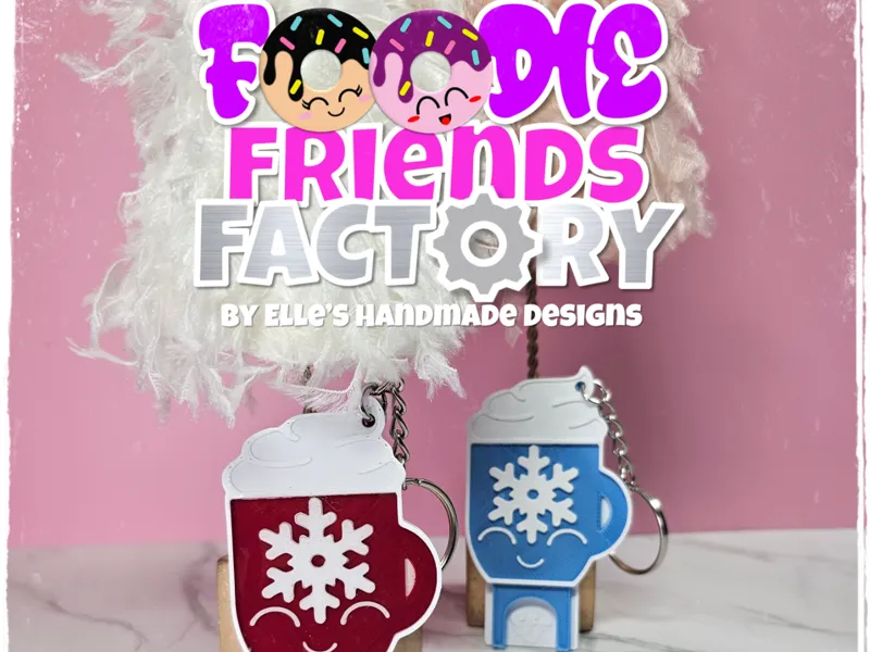 Kawaii Hot Chocolate Can Tab Opener Keychain 