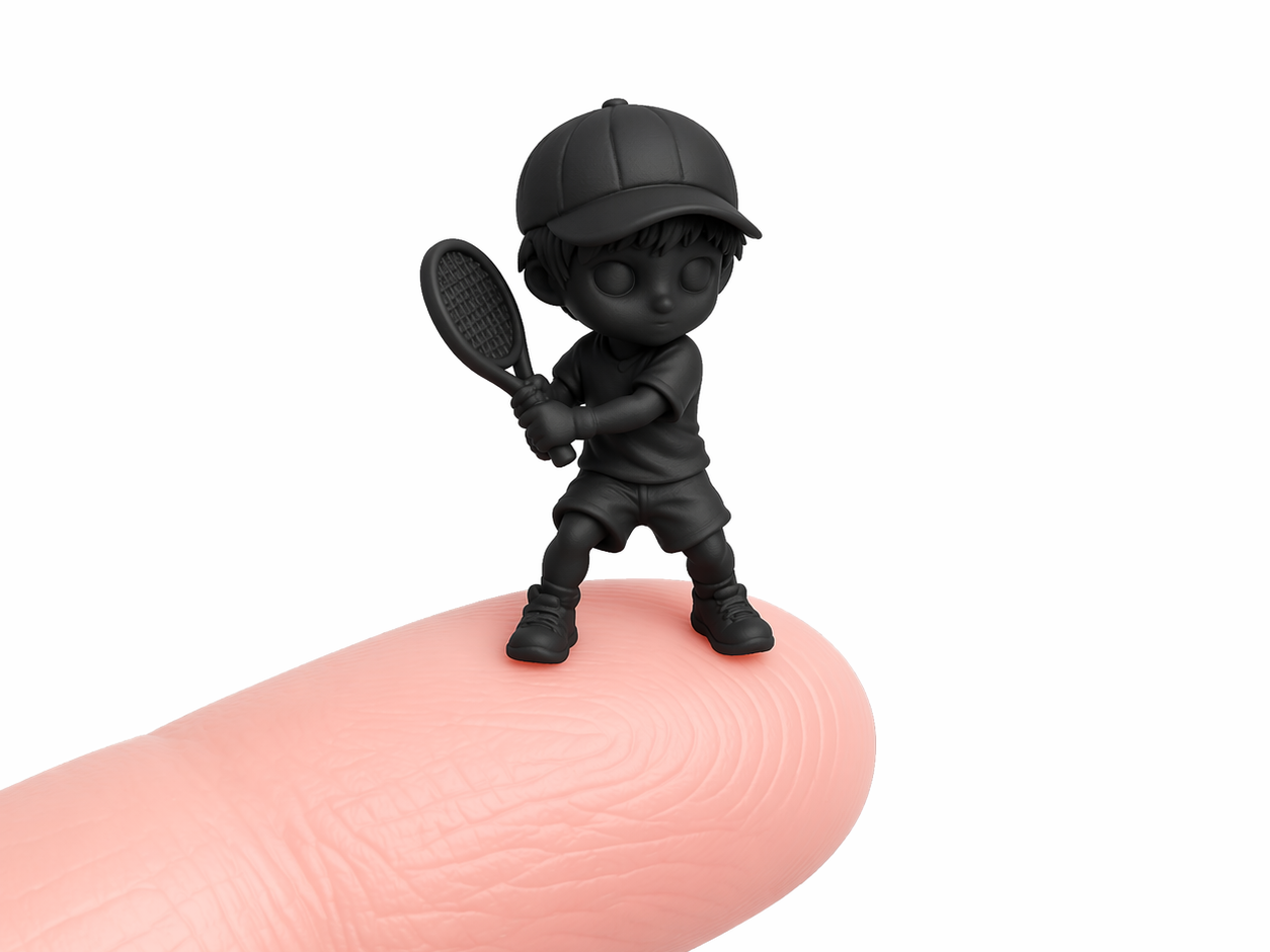 Chibi Tennis Player 30mm – Mini Sports Figure
