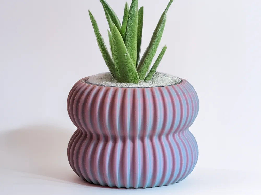 Ribbed planter pot by makarov - MakerWorld