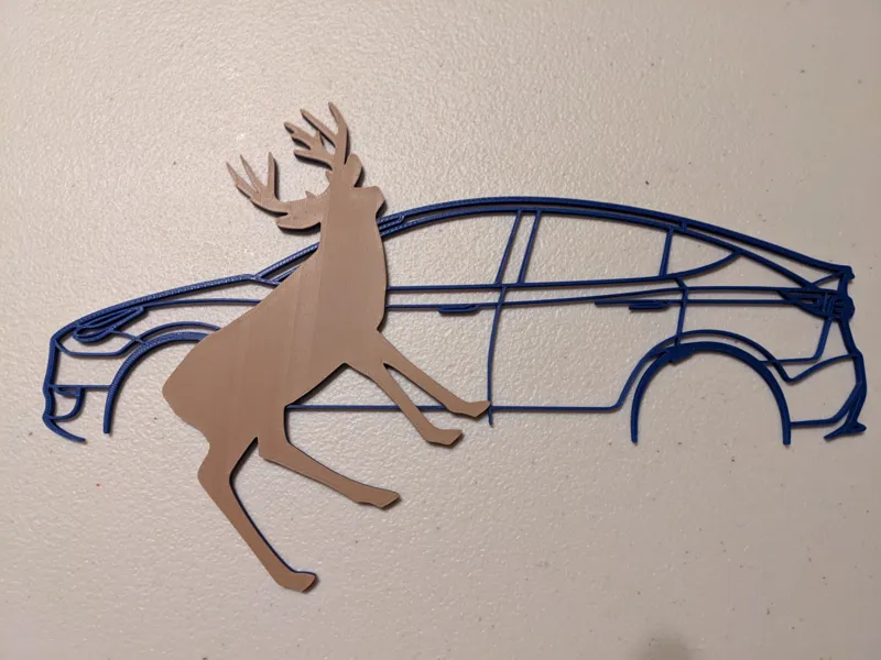 Tesla + Deer Wall Art