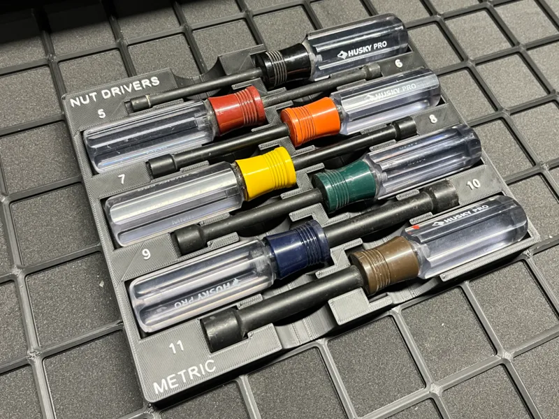 Nut Drivers - Metric Husky Pro - Gridfinity