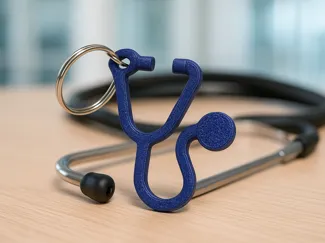 Stethoscope keychain