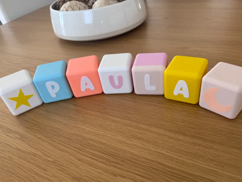 Decorative Name Cube for Kids