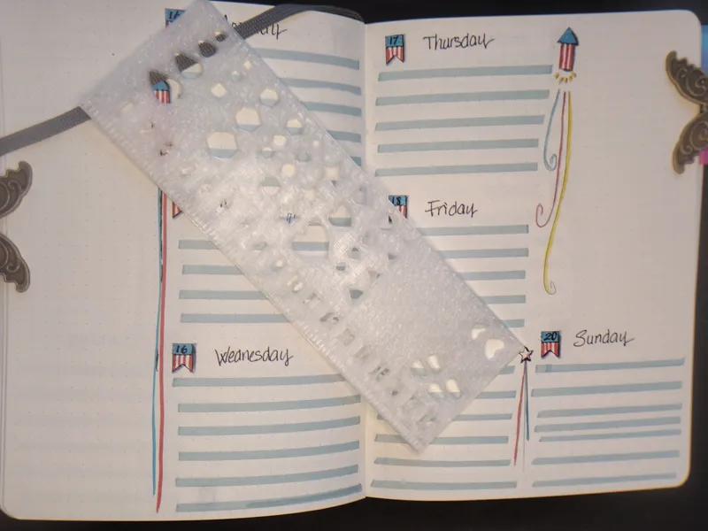 Common Bujo Stencil Ruler Combo (mm)