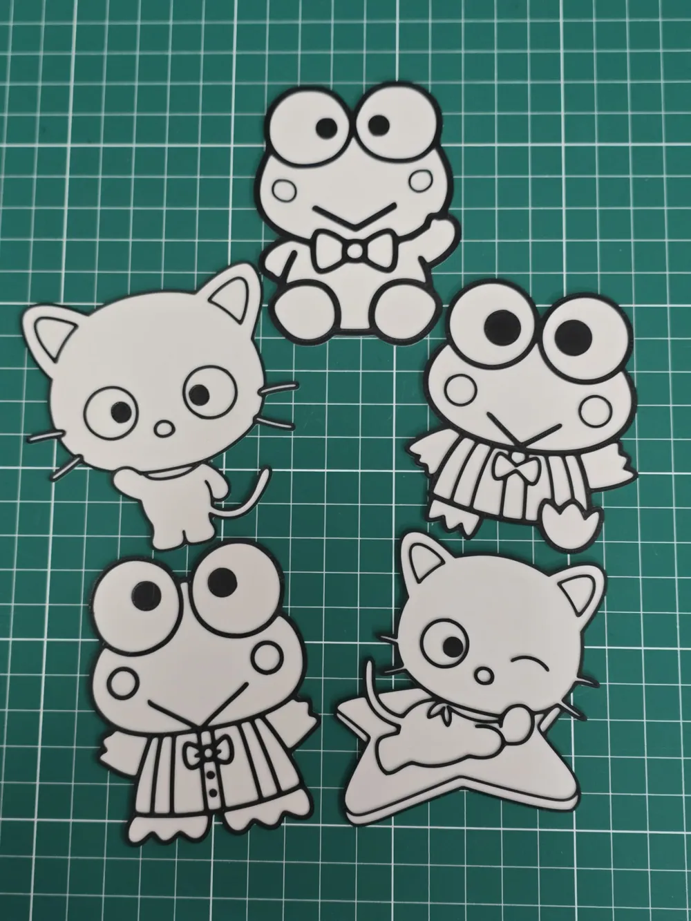 Hello Kitty Coloring Theme Panels - Free 3D Print Model - MakerWorld