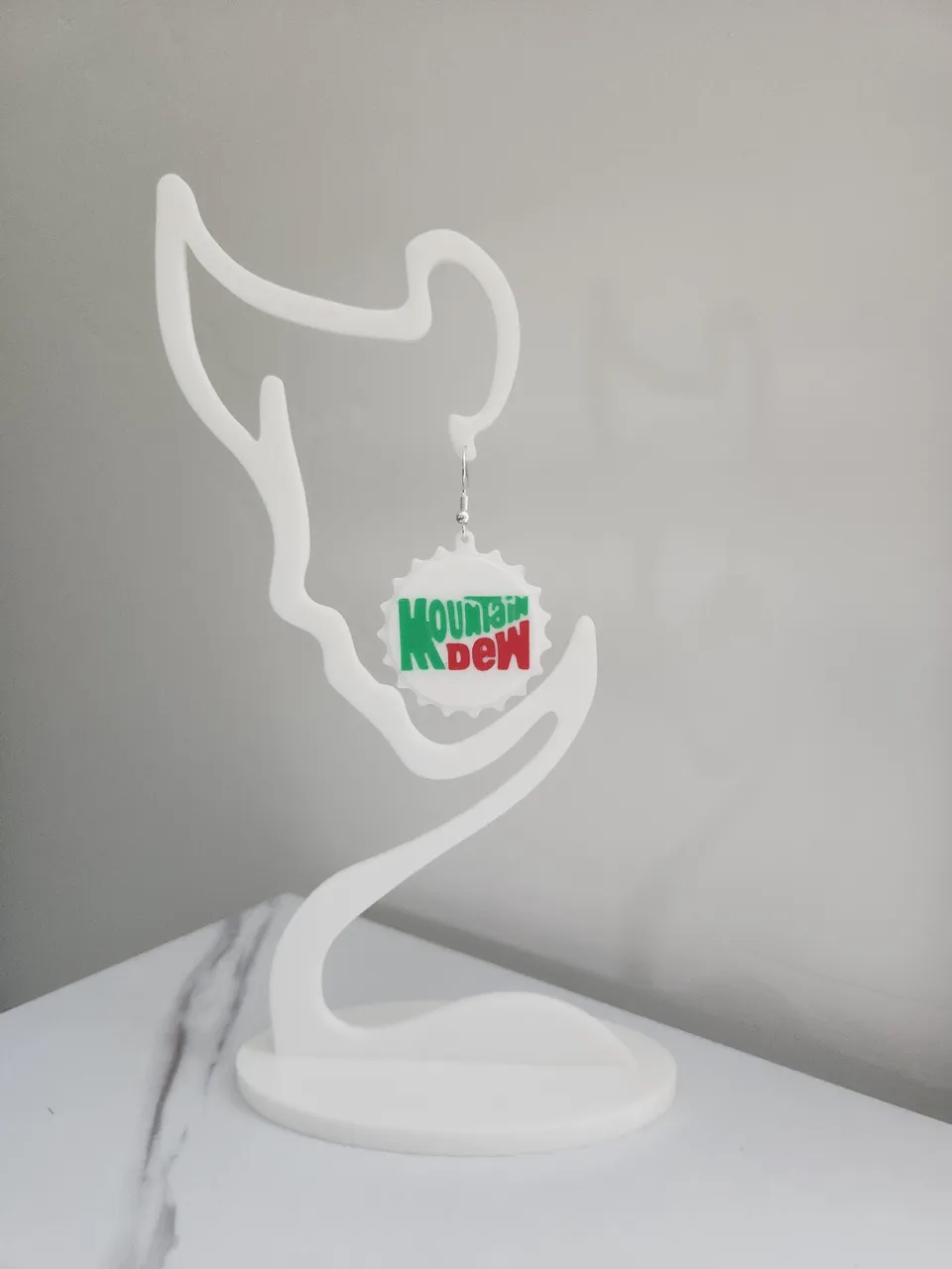 Mountain Dew Bottle Cap Earrings view 2