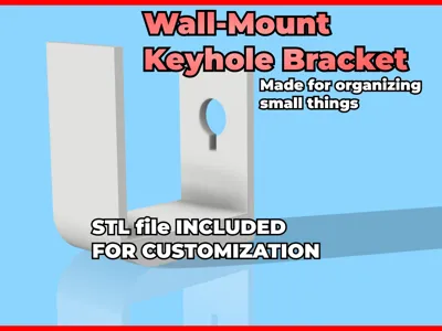 Wall-Mount Keyhole Bracket – Minimalist & Secure