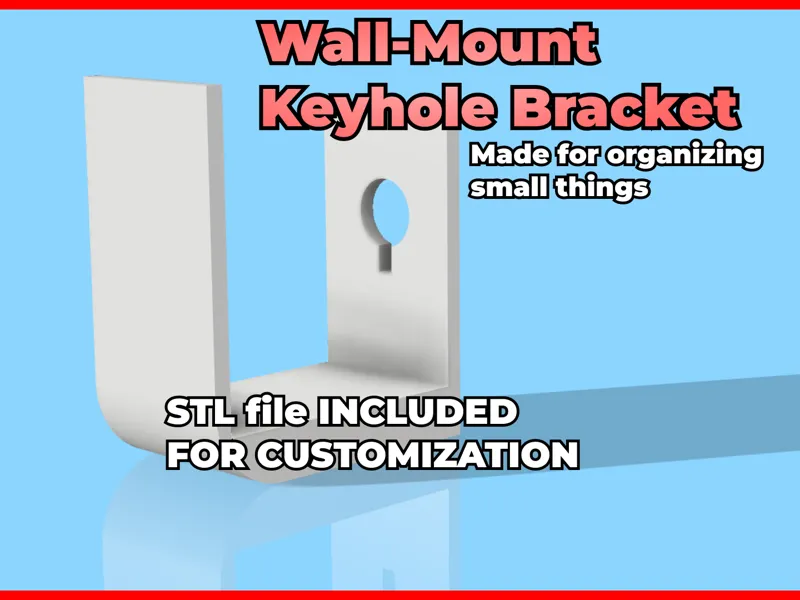 Wall-Mount Keyhole Bracket – Minimalist & Secure