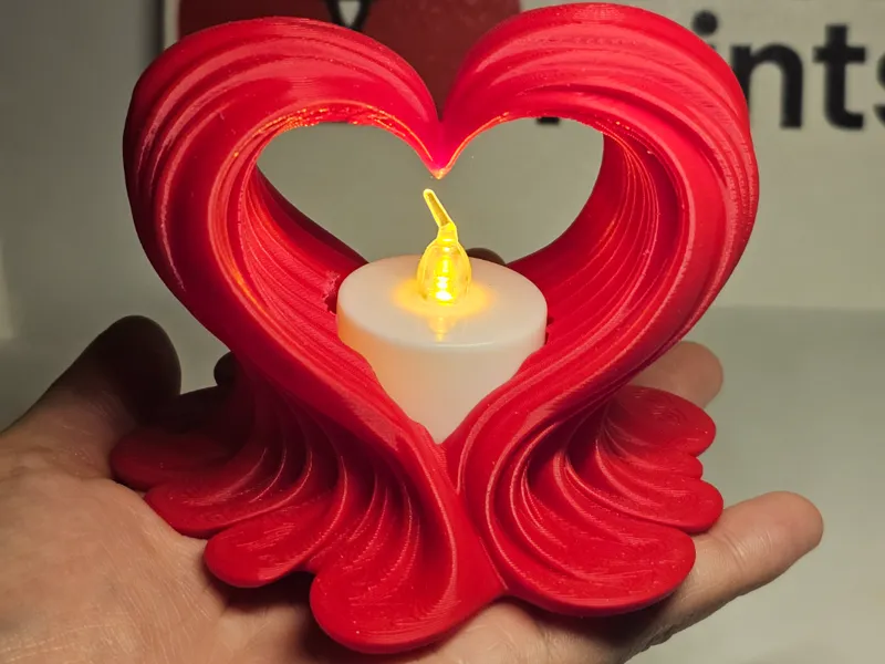 Heart Candle Holder – Decoración romántica LED