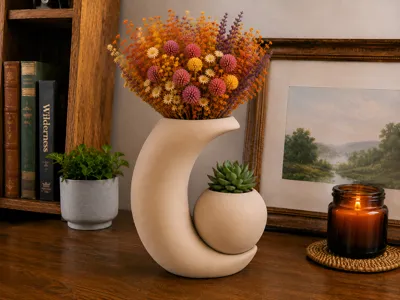 Eclipse - Sun and Moon Vase, Modern Decor