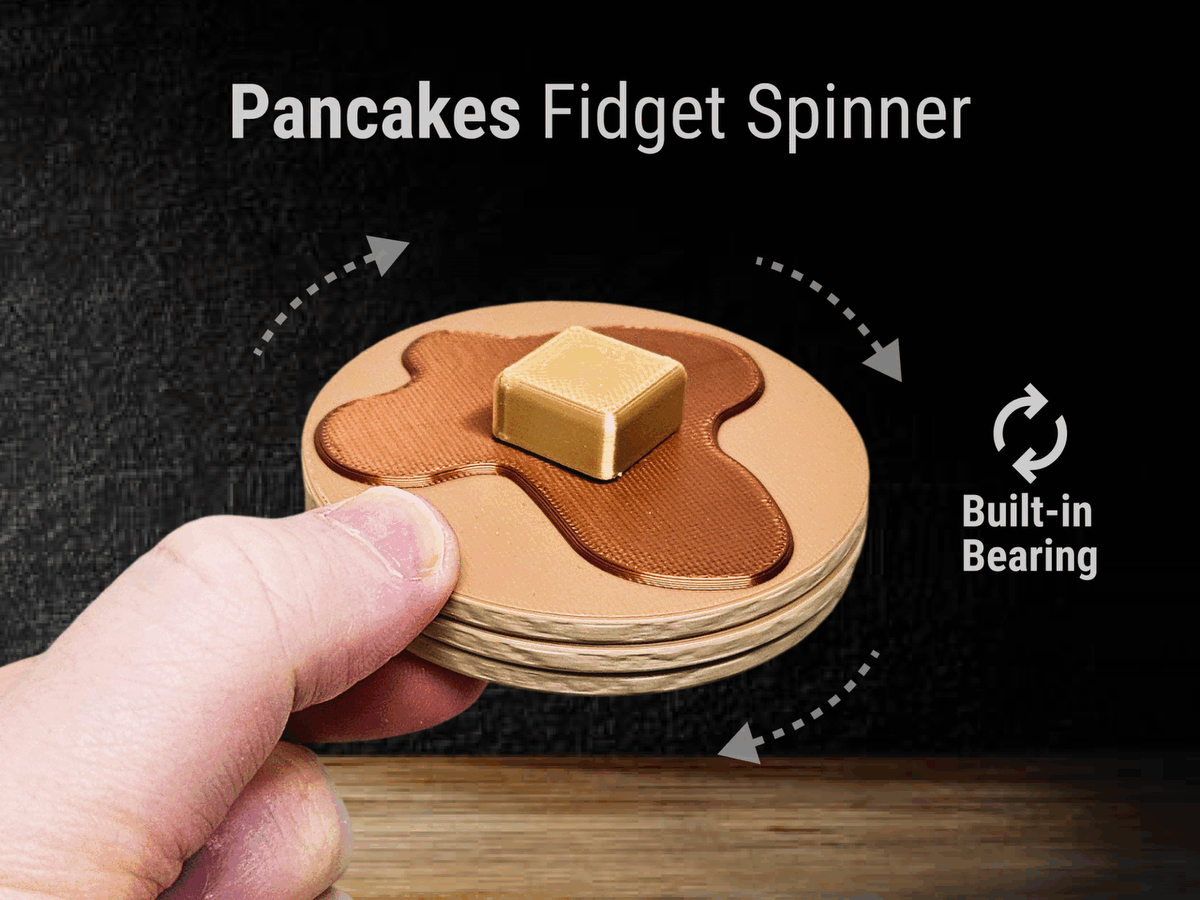 Pancake Stack Fidget Spinner | Print-in-Place Spin
