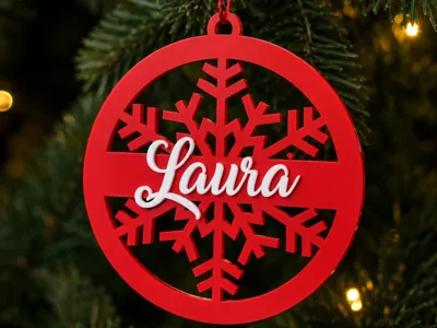 Personalizable Christmas bauble with name