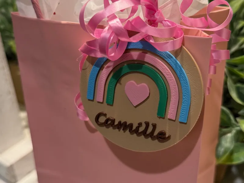 Customizable Rainbow Name Tag