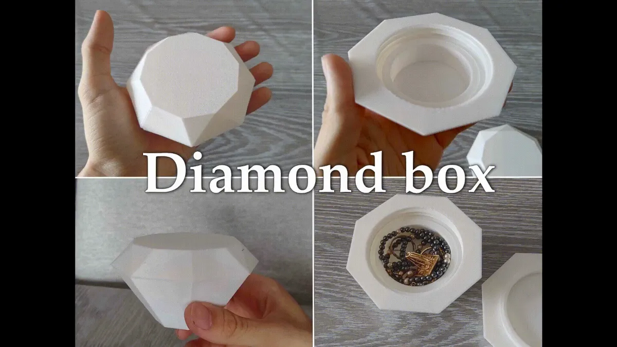 Diamond Box 3d Model Diamond Jewelry Box - Free 3D Print Model - MakerWorld