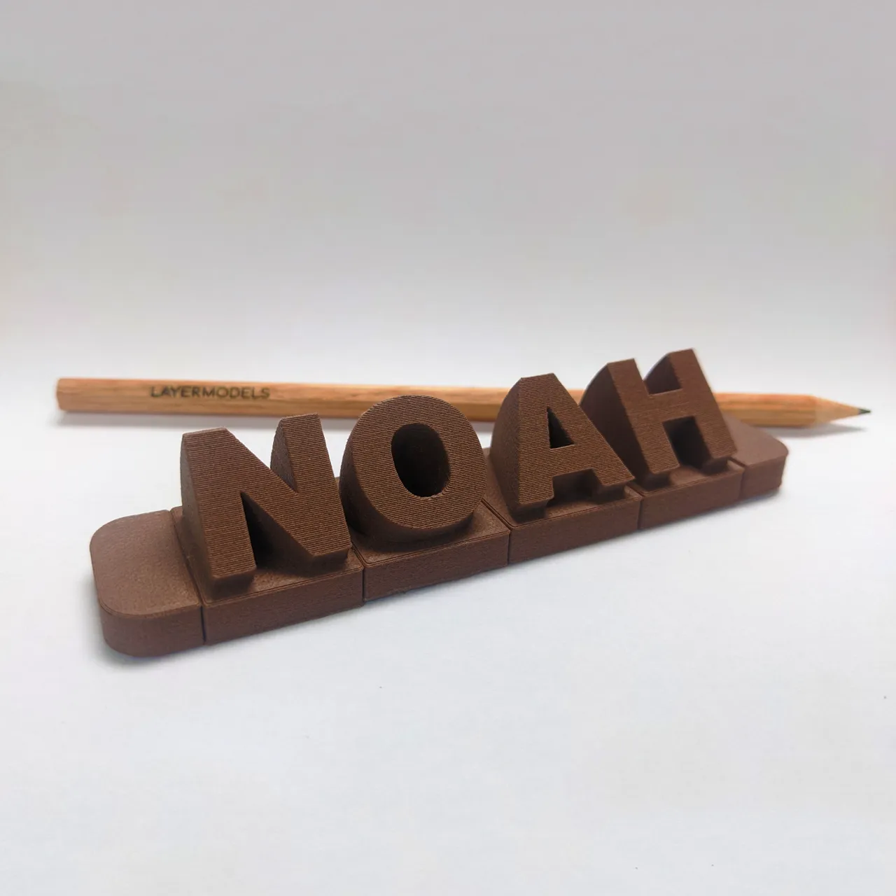 3D Name from letters - Standard font view 4