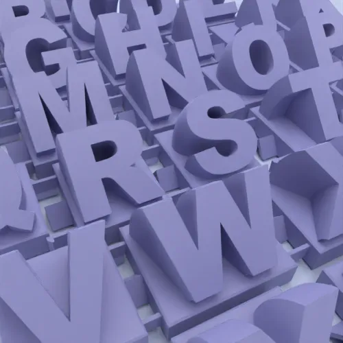 3D Name from letters - Standard font view 2