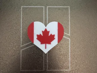 Canadian Heart Flag Magnet