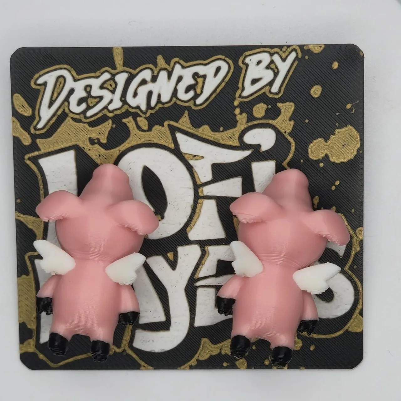 Flying Pig Chomper Earrings view 3