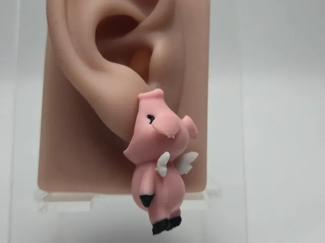 Flying Pig Chomper Earrings