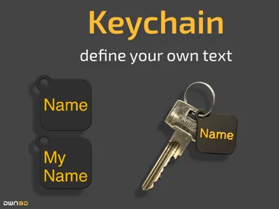 personalized keychain with or without AMS