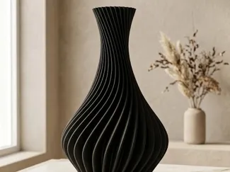 Modern Geometric Spiral Vase