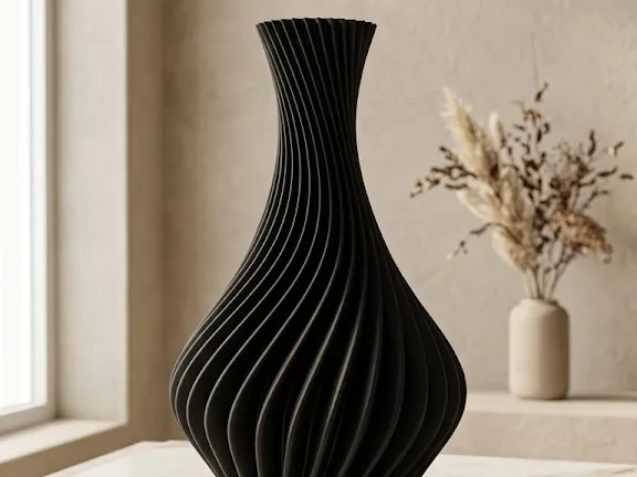 Modern Geometric Spiral Vase
