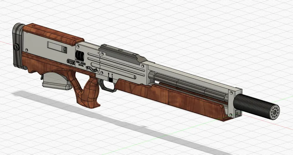 Marksman Rilfe WA2000 HPA SNIPER RIFLE AMOEBA AIRSOFT REPLICA - Free 3D Print Model ...