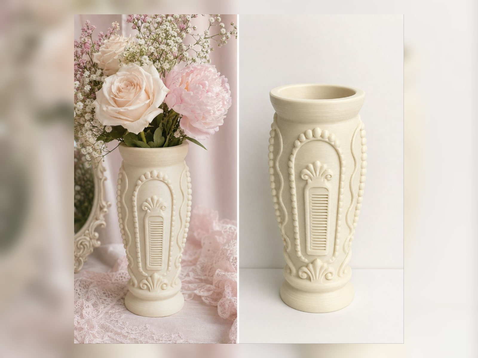 Ivory Arch Column Vase