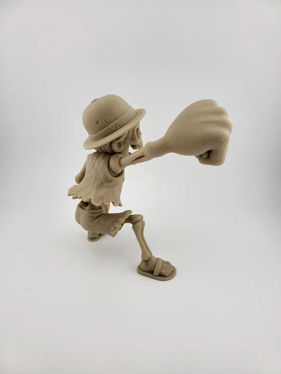 One Piece Luffy Skeleton Figure Punch Pose view 3