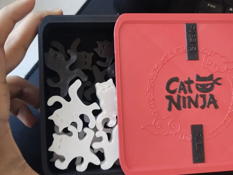Caixa | Jogo equilíbrio Empilhando Gatos Ninja