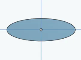 2D Ellipse slim 2D Basic Shape (Printable STL)