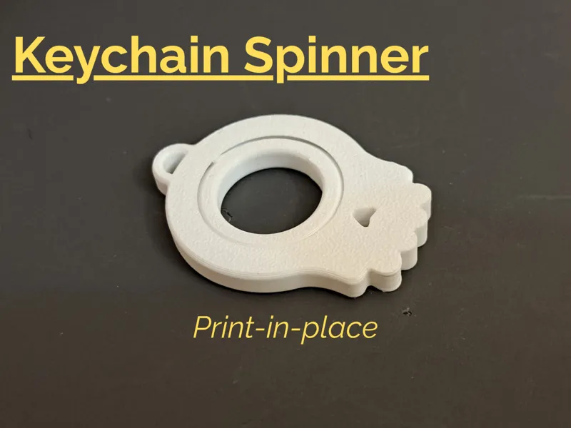 Keychain skull spinner