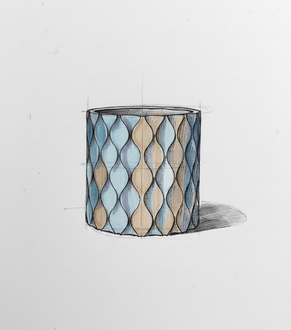 Parallel Wave Vase / Planter