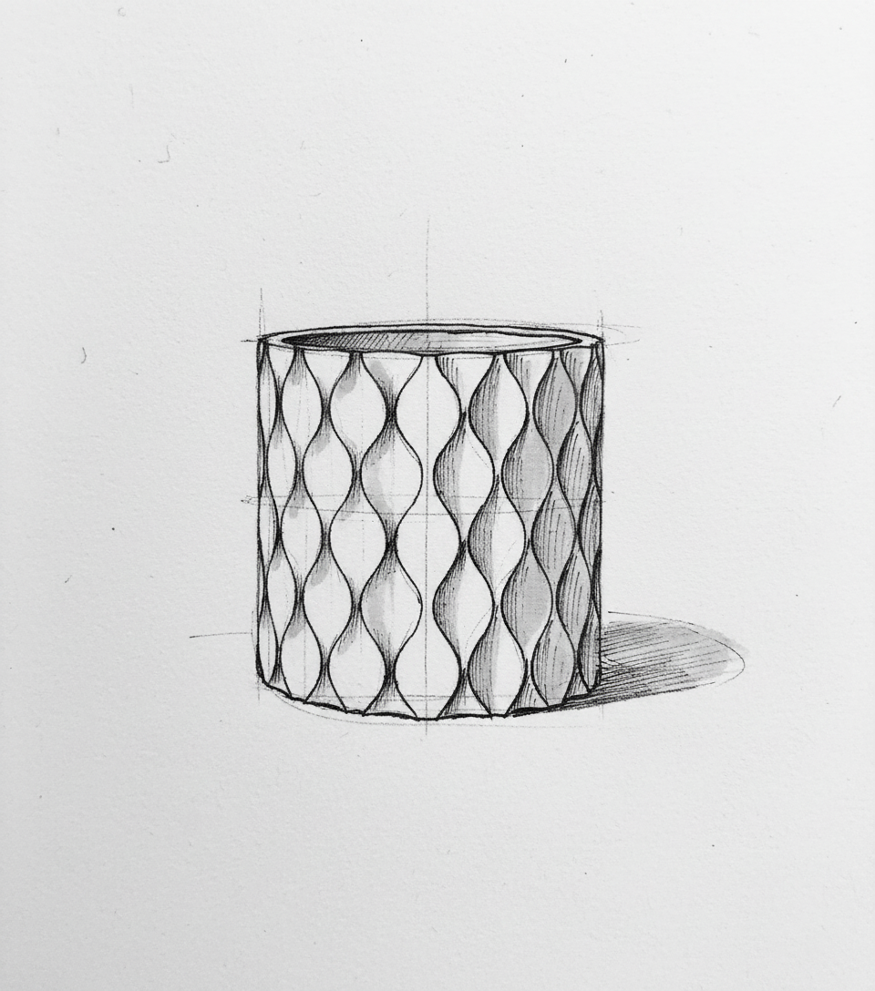 Parallel Wave Vase / Planter