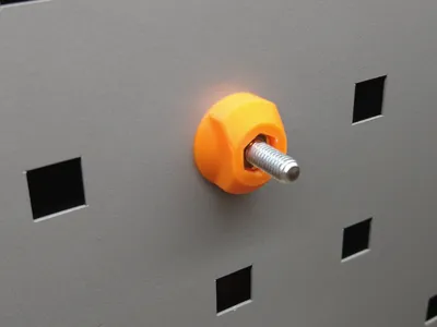 M5 bolt/nut to pegboard (10x10mm/HBM)