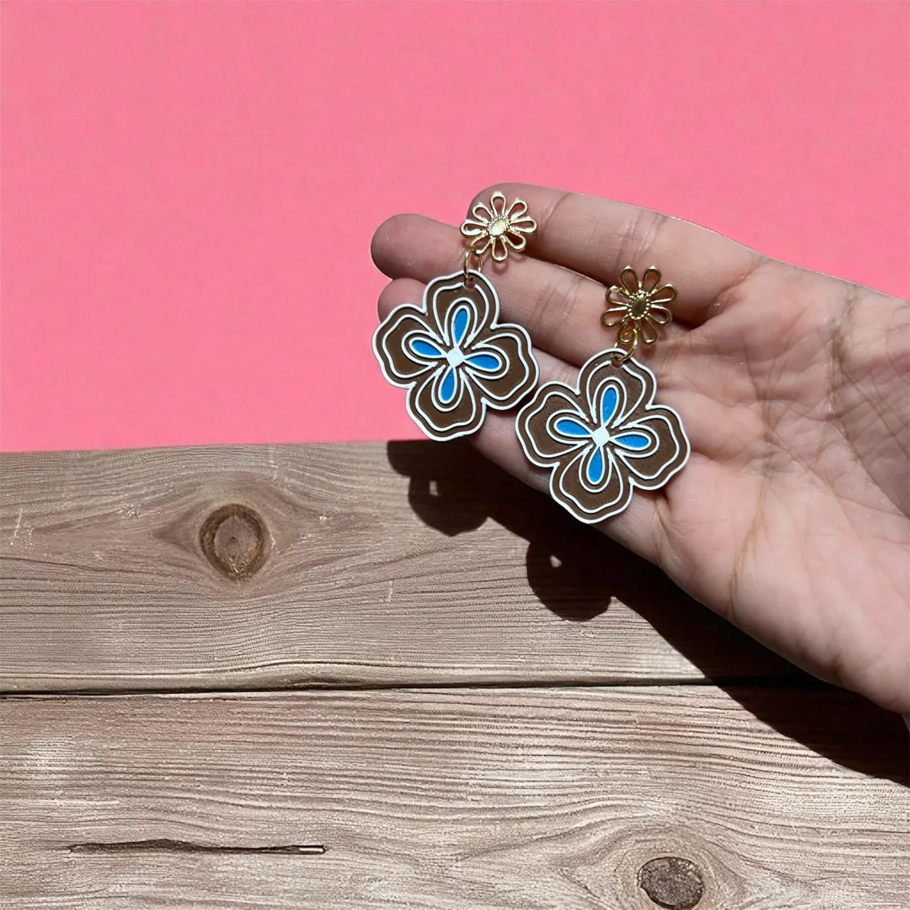 Pendientes flor view 2