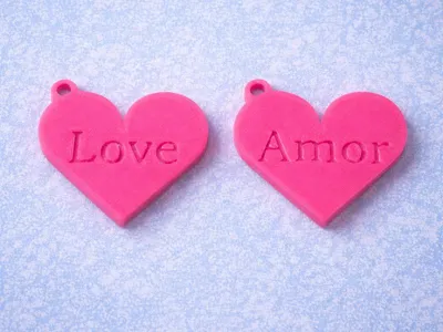 Valentine Heart Keychains Love & Amor